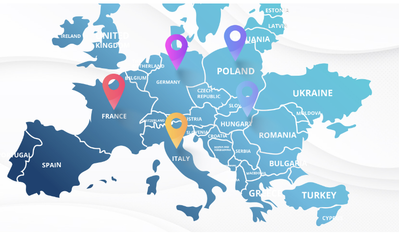 Розподіл працевлаштованих українців в ЄС